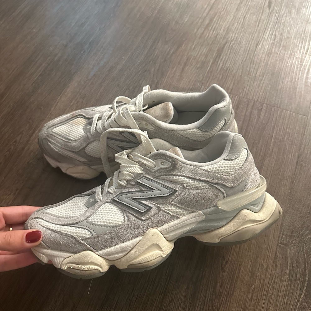 New Balance Women's Cream and Gray Sneakers